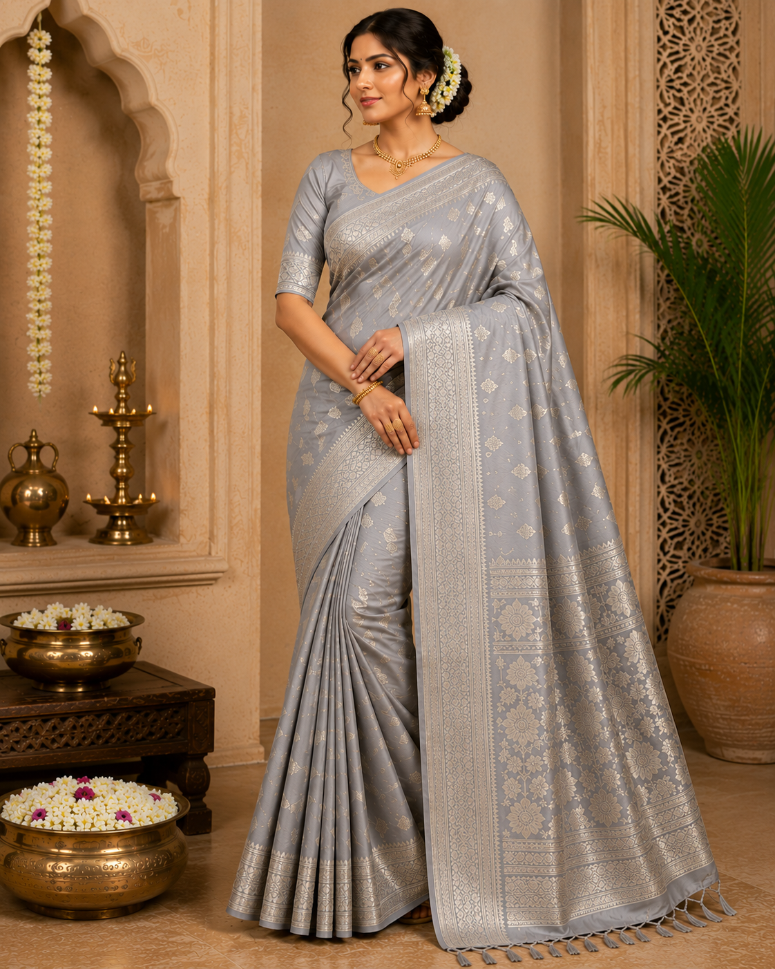 Linen Saree