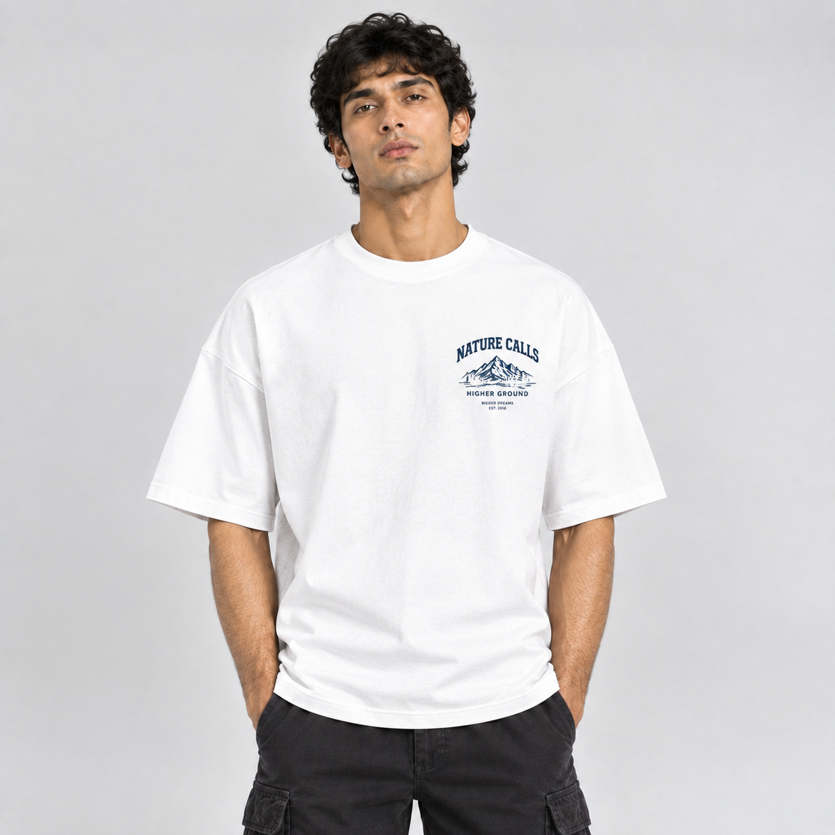 Archive Graphic Oversized Tee - White