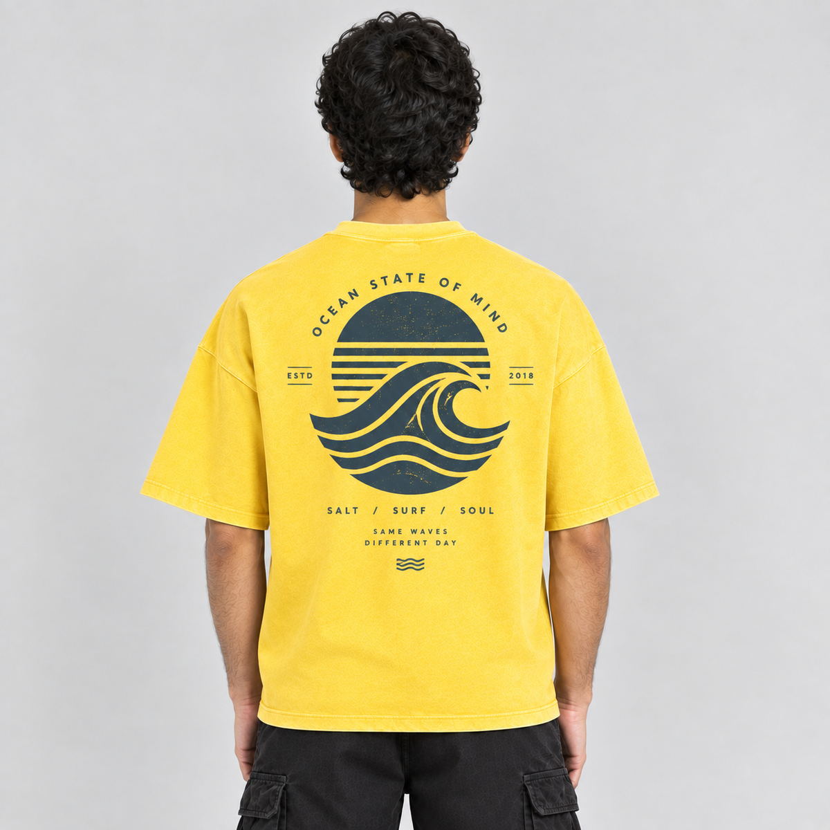 Sunburst Oversized Tee - Yellow
