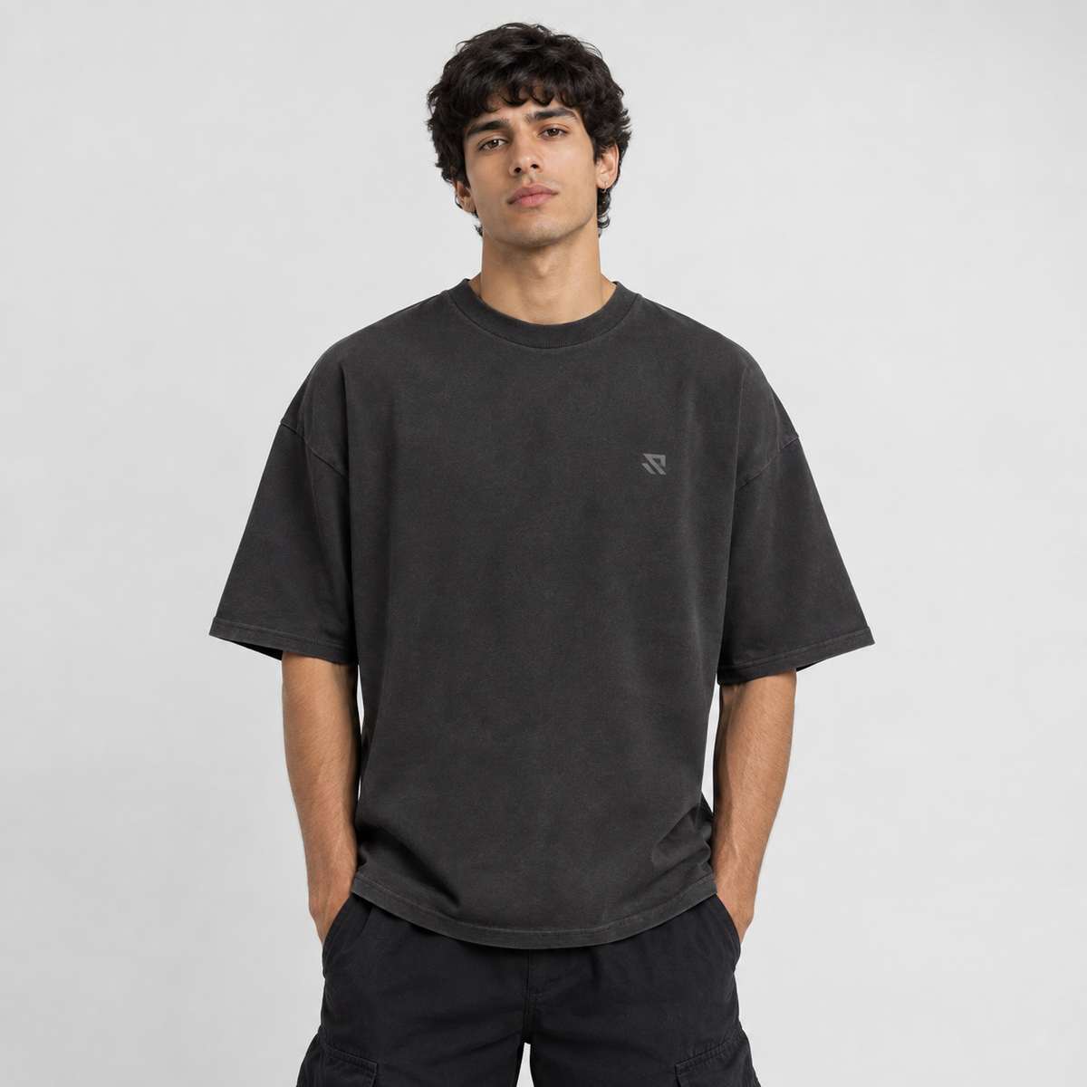 District Core Oversized Tee - Black
