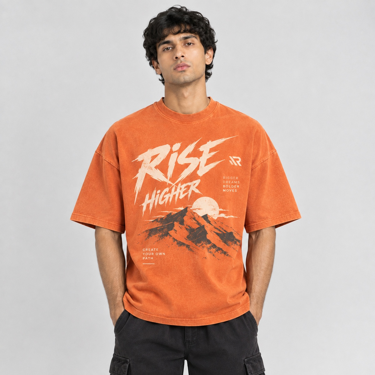 Voltage Oversized Tee - Orange