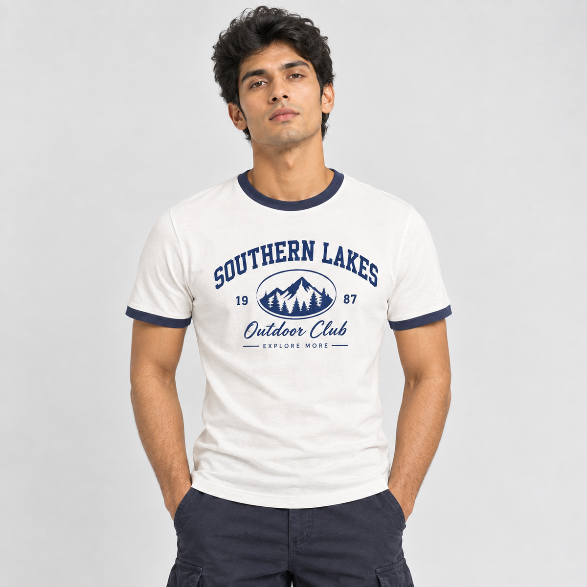 Retro Line Ringer Tee