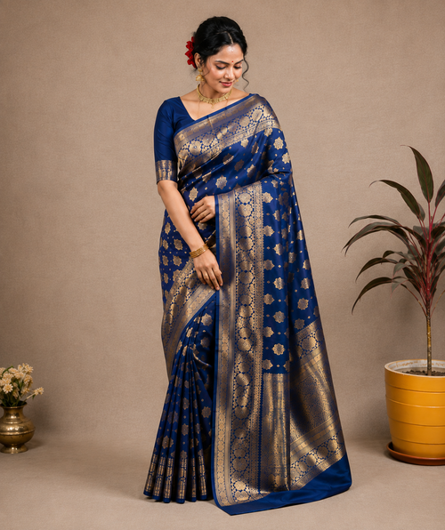 Abhilipsa Woven Banarasi Silk Blend Saree