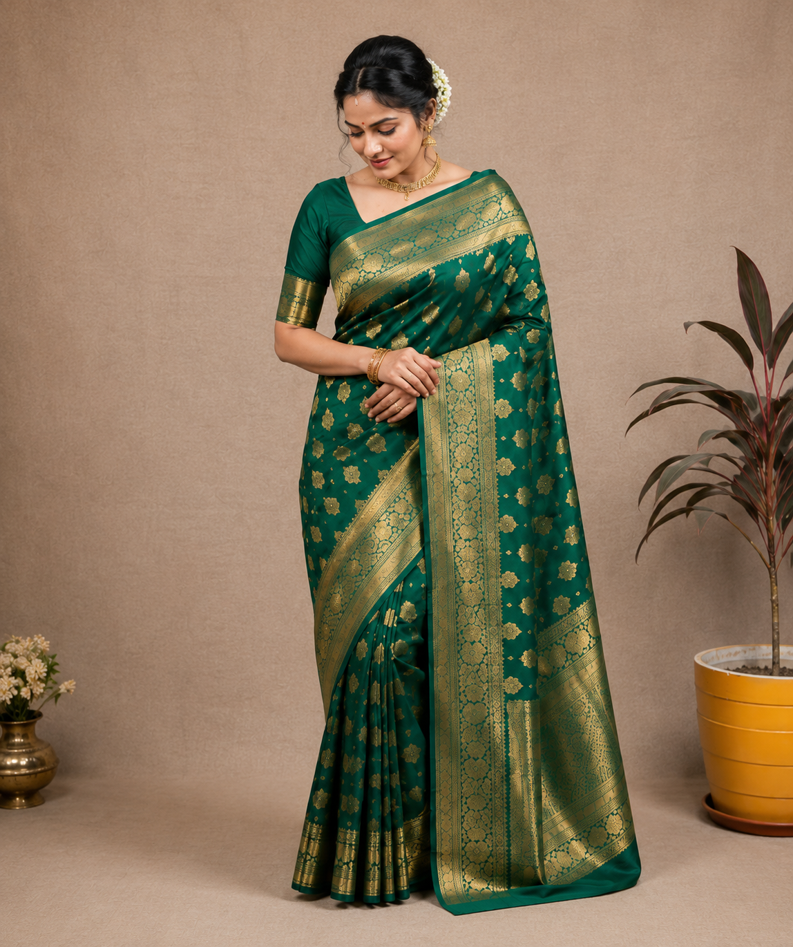 Abhilipsa Woven Banarasi Silk Blend Saree