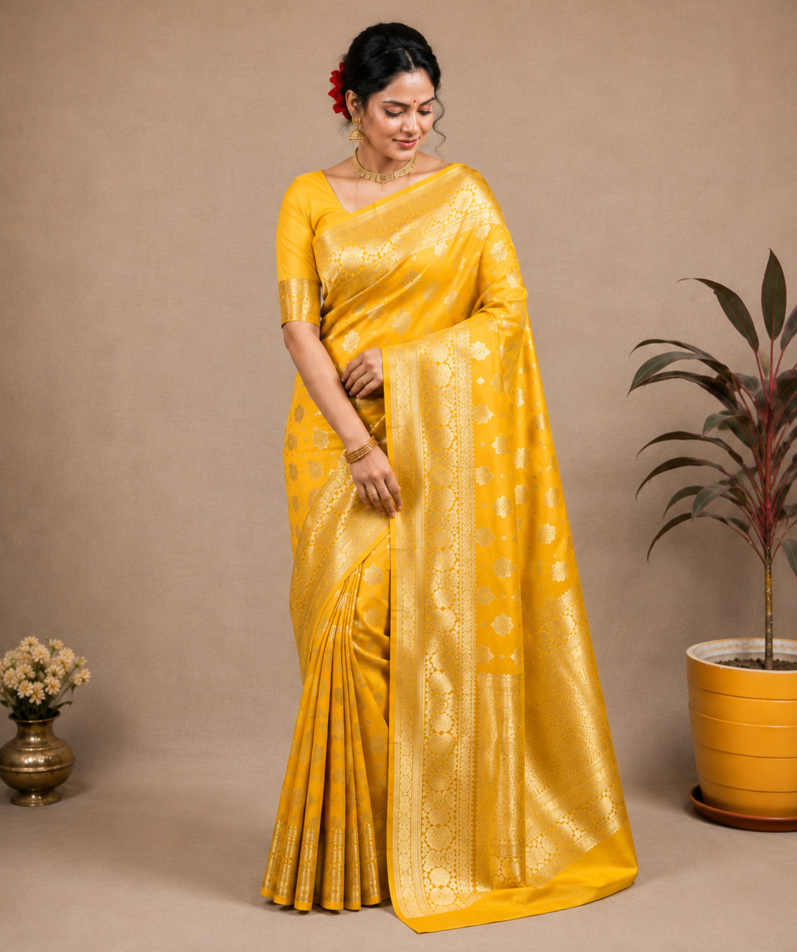Abhilipsa Woven Banarasi Silk Blend Saree