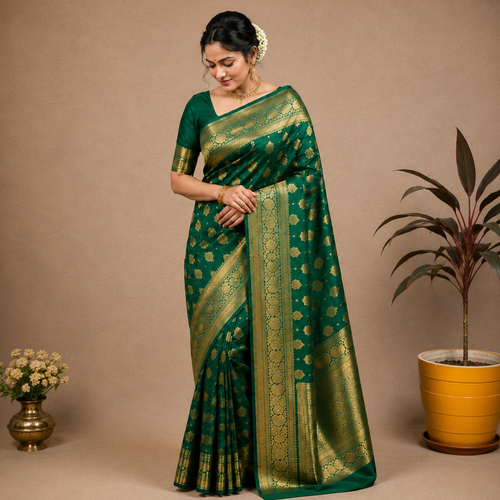 Abhilipsa Woven Banarasi Silk Blend Saree