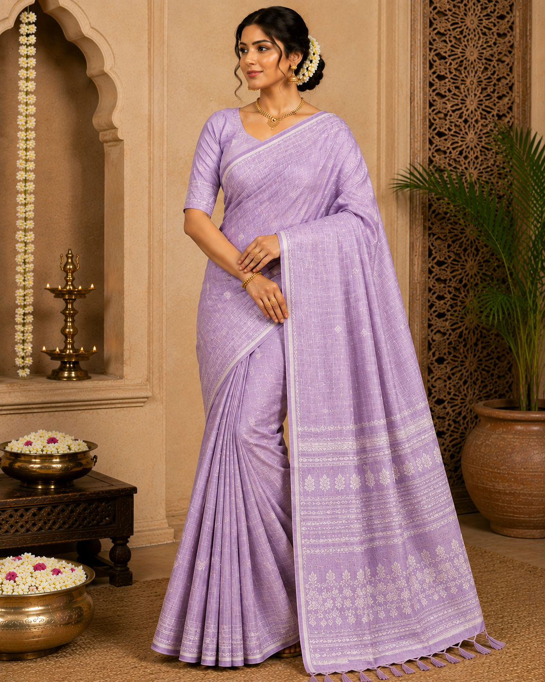 Linen Saree